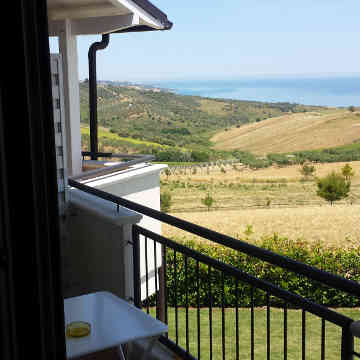 Il panorama dalle camere